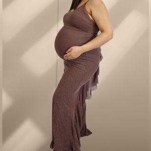 Windsor Maternity Photoshoot Dress low back sparkly stretchy gown prom dress